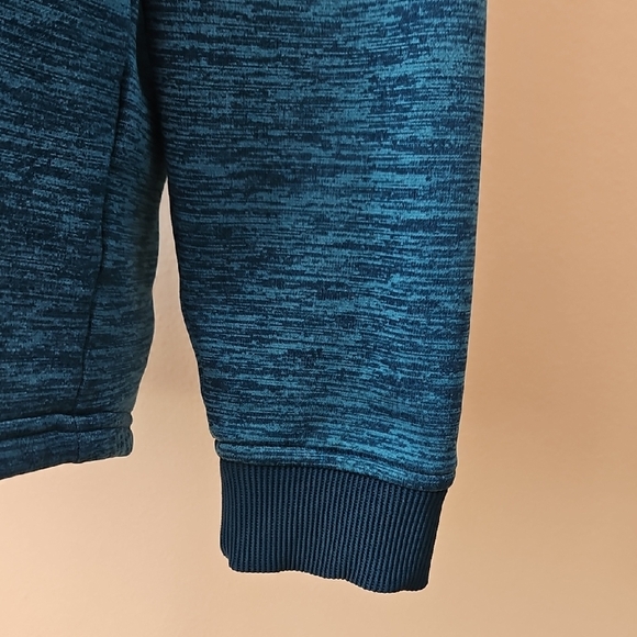 Under Armour UA Heathered Blue Teal Quarter Length Zip-Up Sweatshirt - Picture 4 of 6